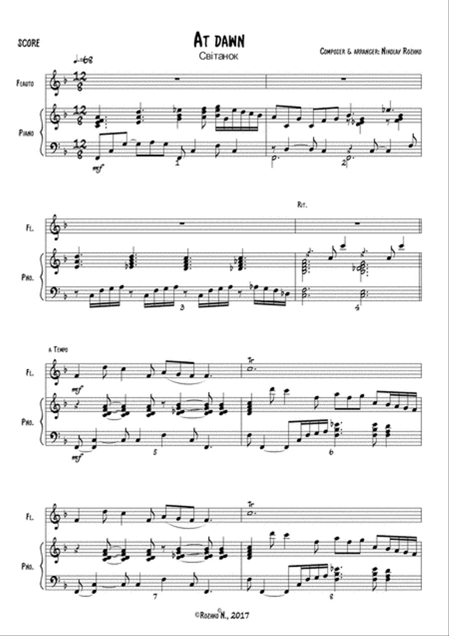 At Dawn Flute Solo scores gallery preview page 2