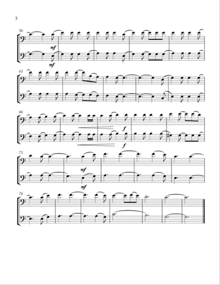 Hallelujah Trombone Duet scores gallery preview page 4