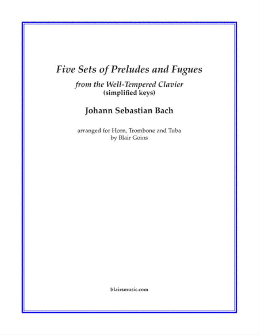 Five Sets of Preludes and Fugues Brass Ensemble scores gallery preview page 1