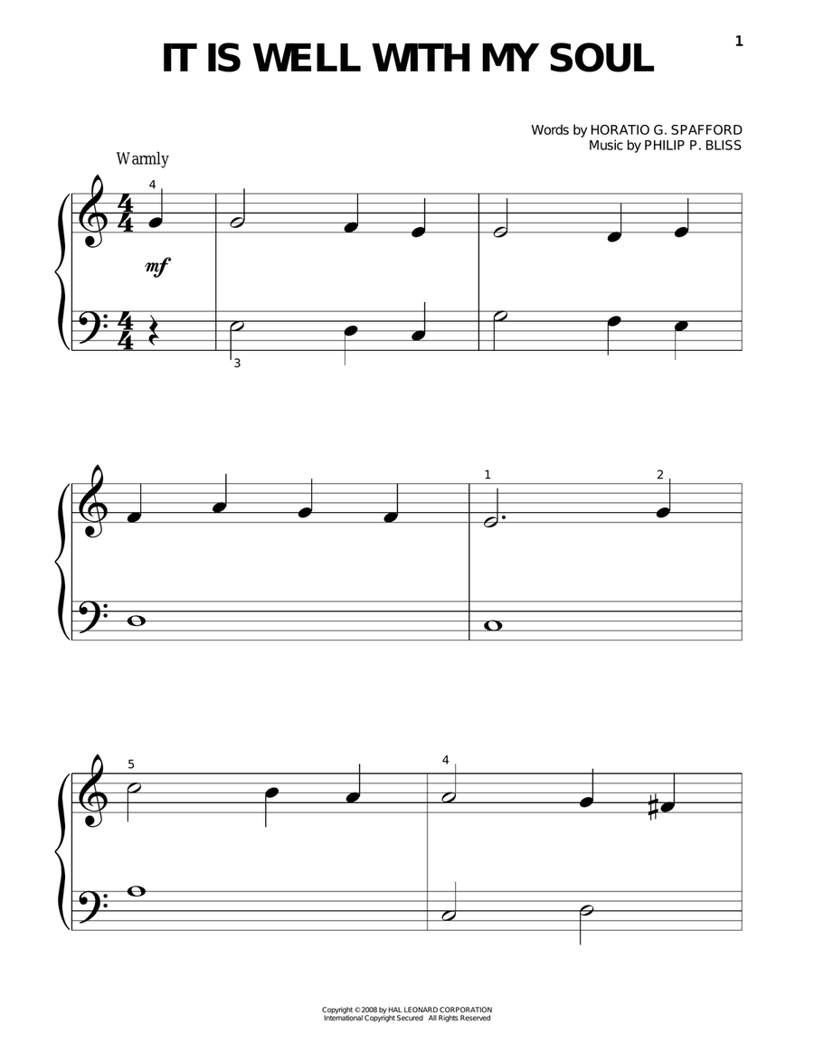 It Is Well With My Soul Piano Solo scores gallery preview page 1