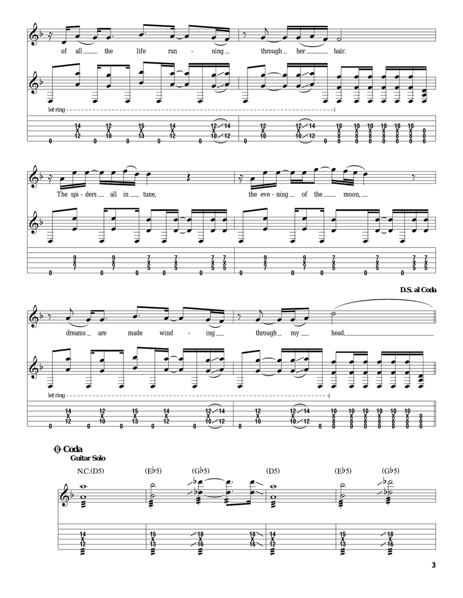 Spiders Acoustic Guitar scores gallery preview page 3