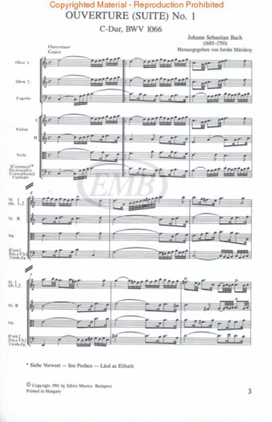 Four Ouverturen (Suiten), BWV 1066-1069