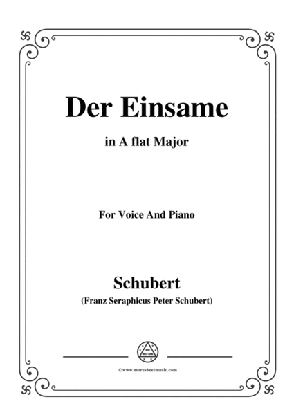 Schubert-Der Einsame,Op.41,in A flat Major,for Voice&Piano image number null
