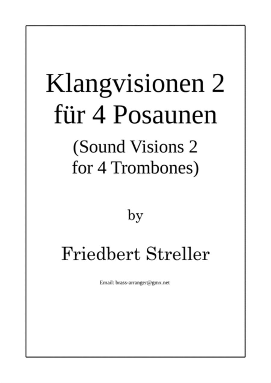 Klangvisionen 2 für Posaunenquartett