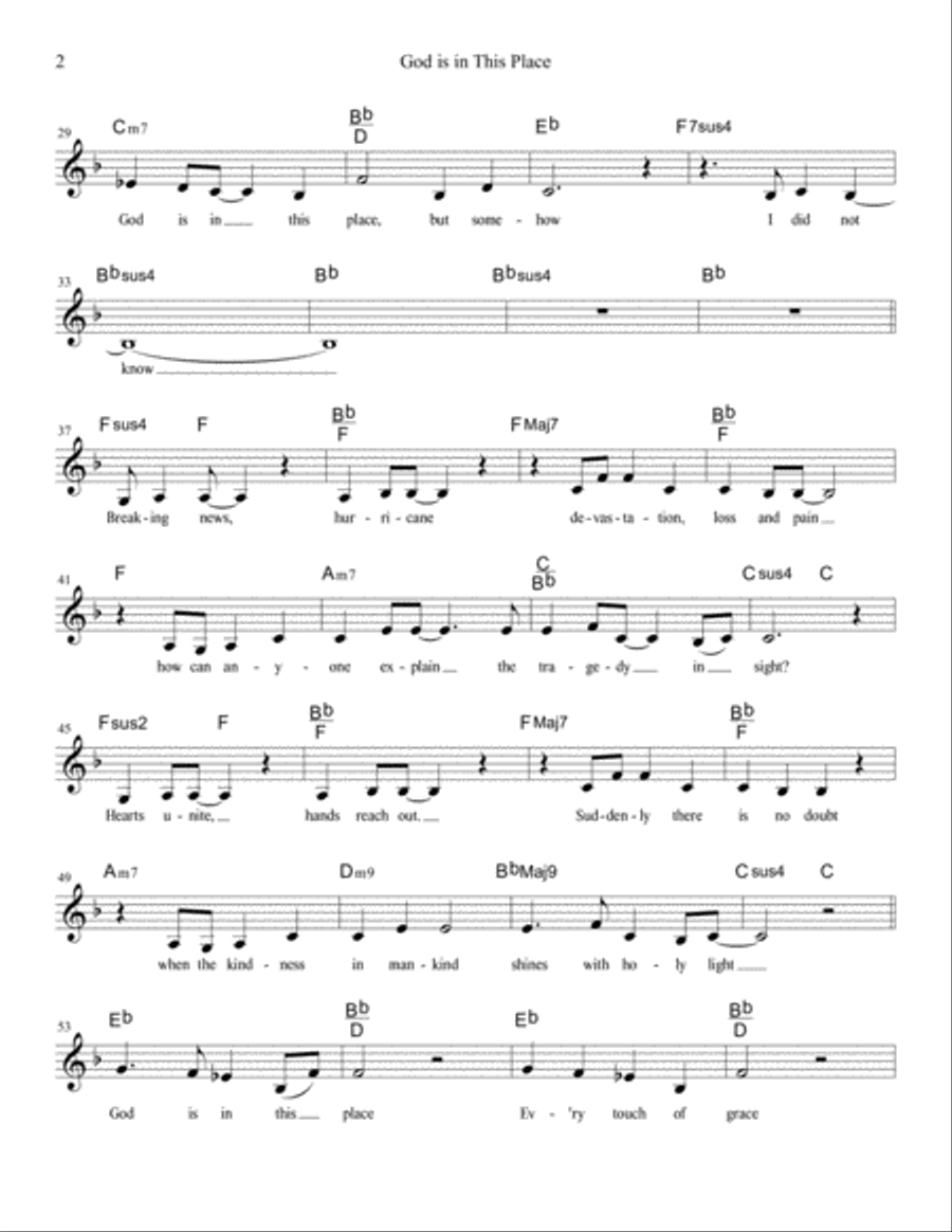 God Is In This Place Piano scores gallery preview page 2