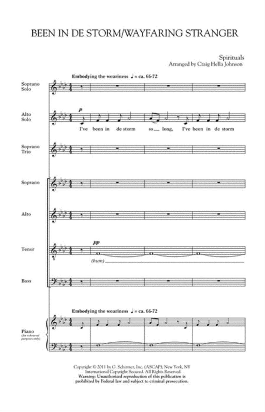 Been in de Storm/Wayfaring Stranger Divisi scores gallery preview page 2