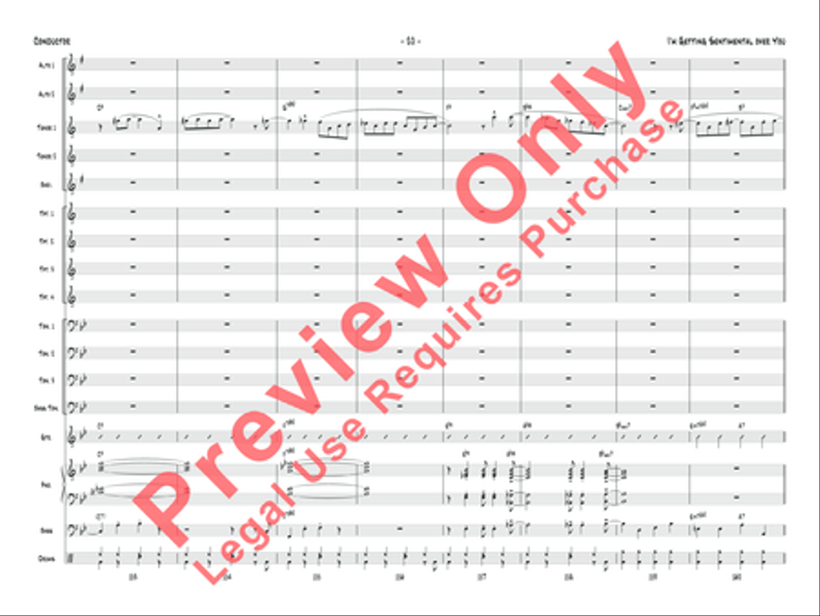 I'm Getting Sentimental Over You Jazz Ensemble scores gallery preview page 23