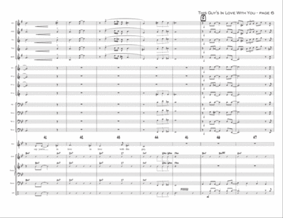 This Guy's In Love With You Jazz Ensemble scores gallery preview page 6