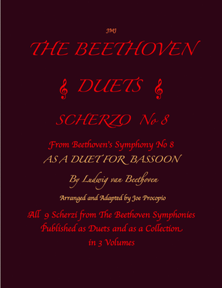 Book cover for The Beethoven Duets For Bassoon Scherzo No. 8