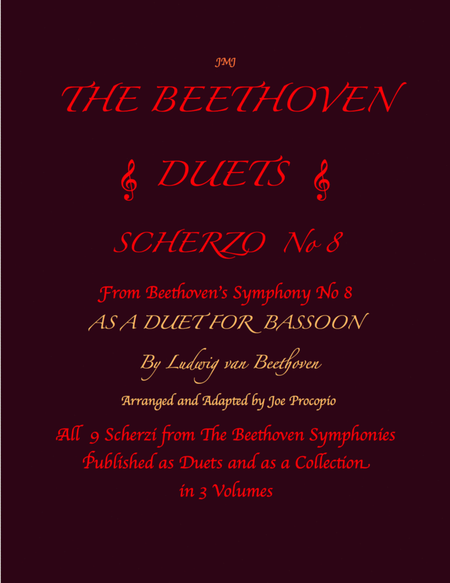 The Beethoven Duets For Bassoon Scherzo No. 8 image number null