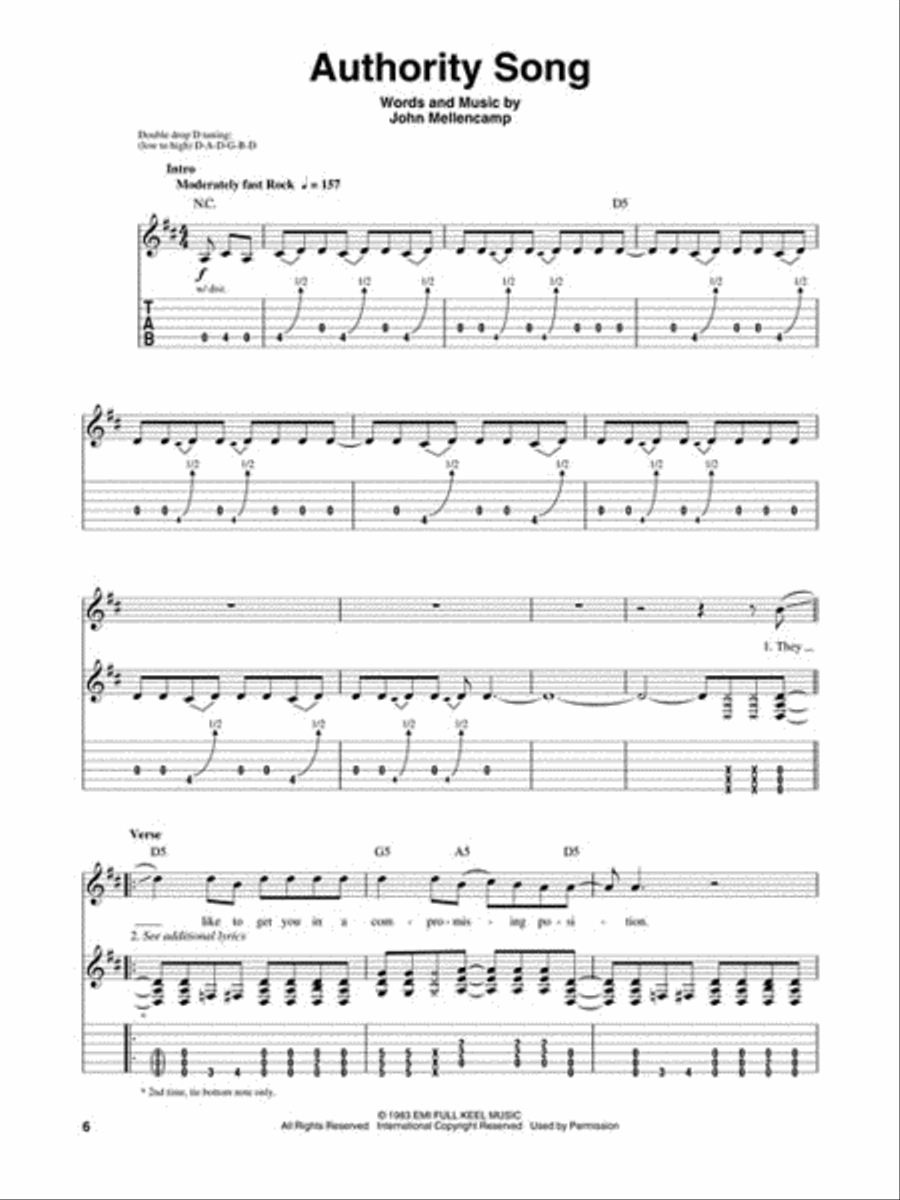 John Mellencamp John Mellencamp Electric Guitar scores gallery preview page 4