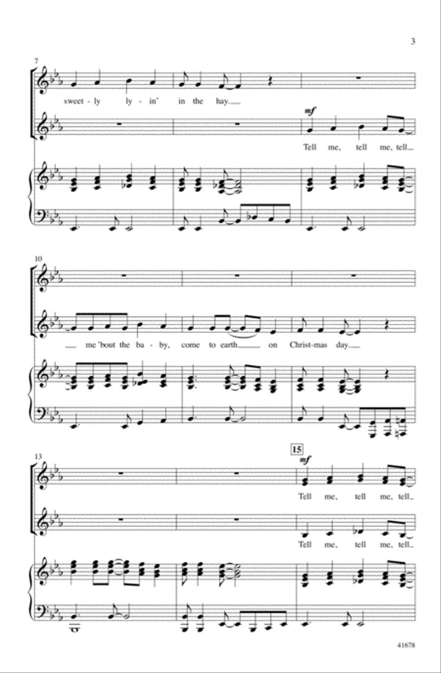 Tell Me, Tell Me! Tell Me, Tell Me! Choir scores gallery preview page 2
