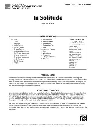 Book cover for In Solitude: Score