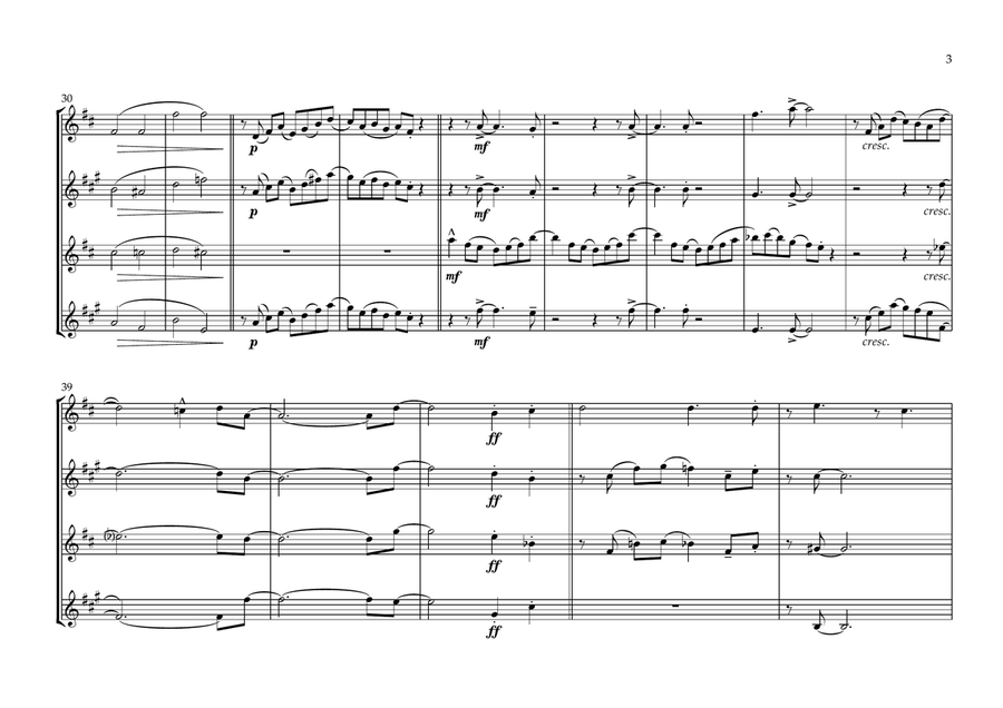 I Could Write A Book Saxophone Quartet scores gallery preview page 3