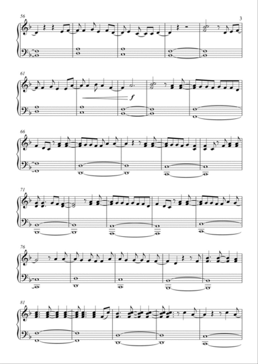 Hold On Piano Solo scores gallery preview page 3