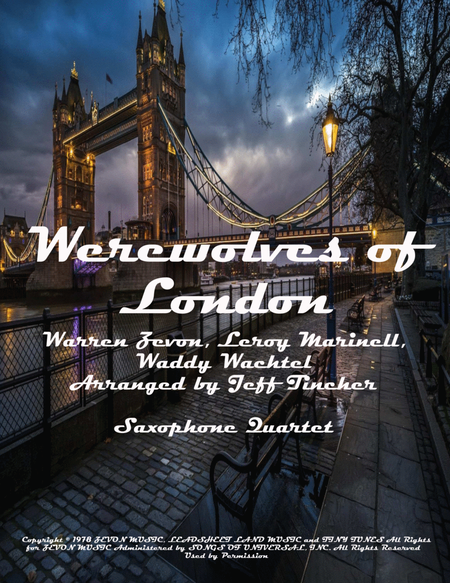 Warren Zevon Werewolves of London Bass Tab in C Major - Download & Print  - SKU: MN0053556