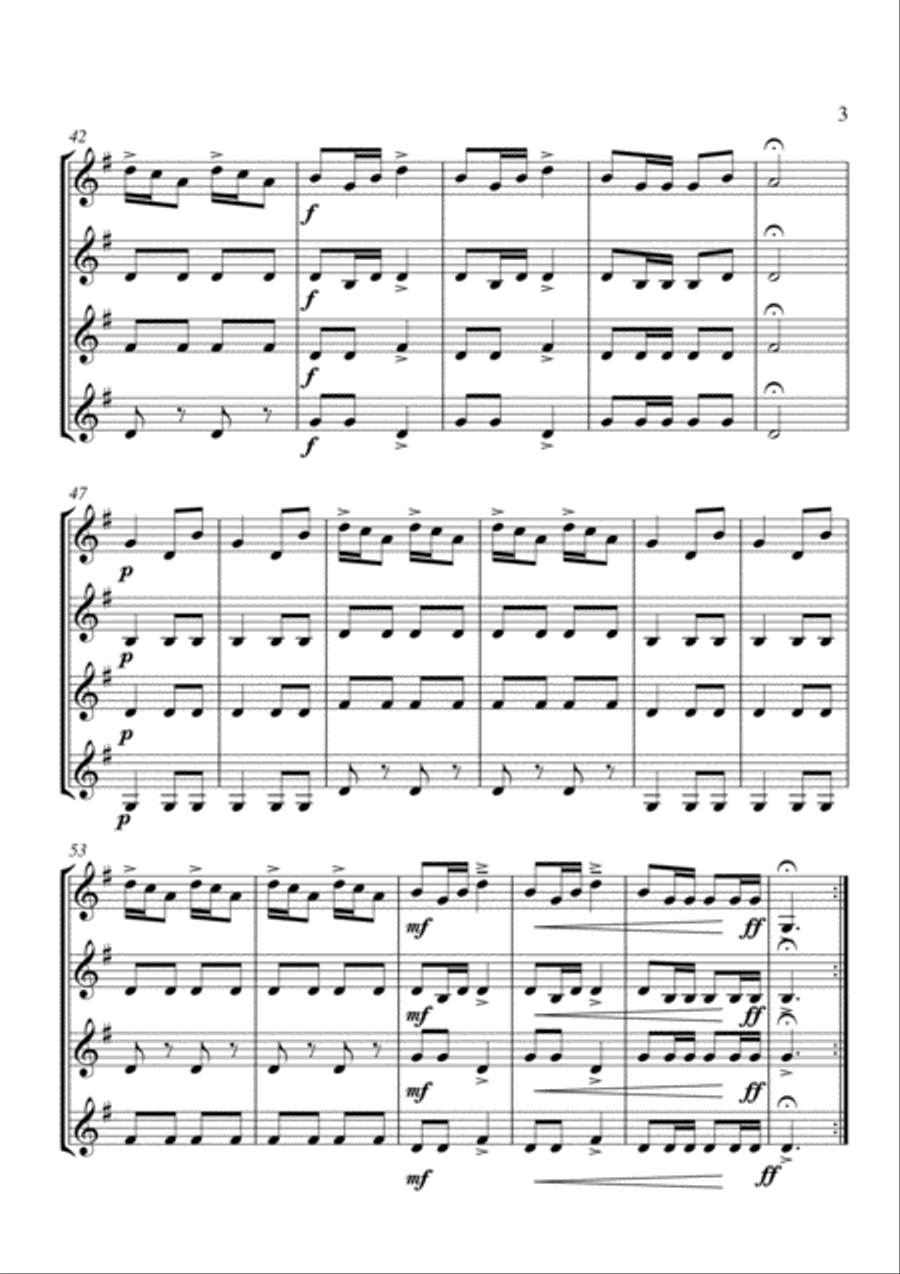 Hunters Chorus from Der Freischutz Choir scores gallery preview page 3
