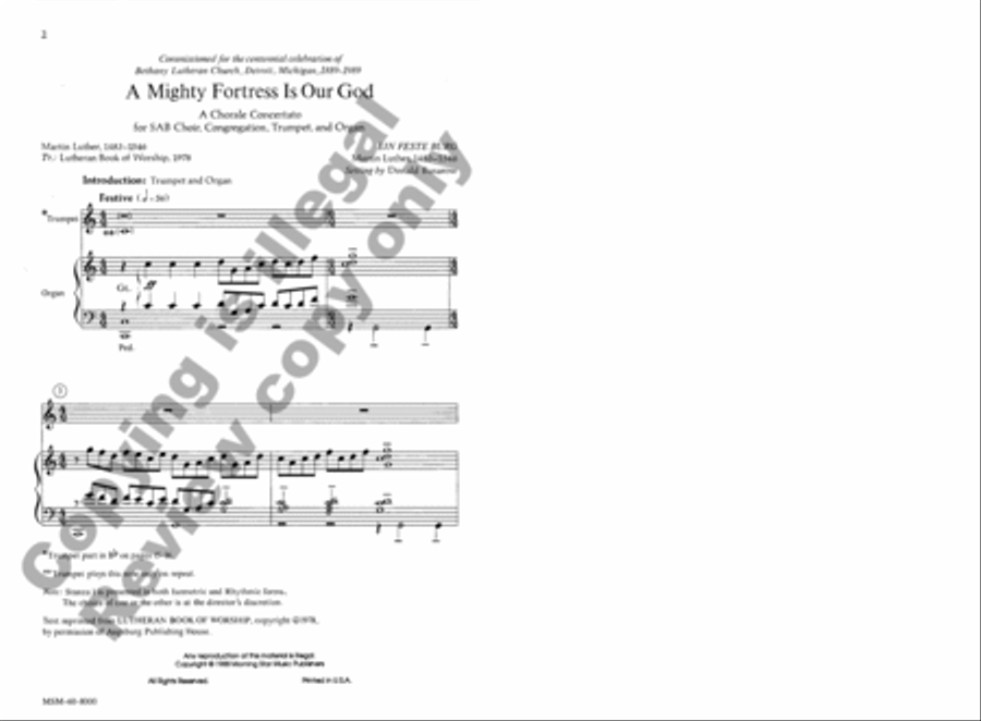 A Mighty Fortress 3-Part scores gallery preview page 2