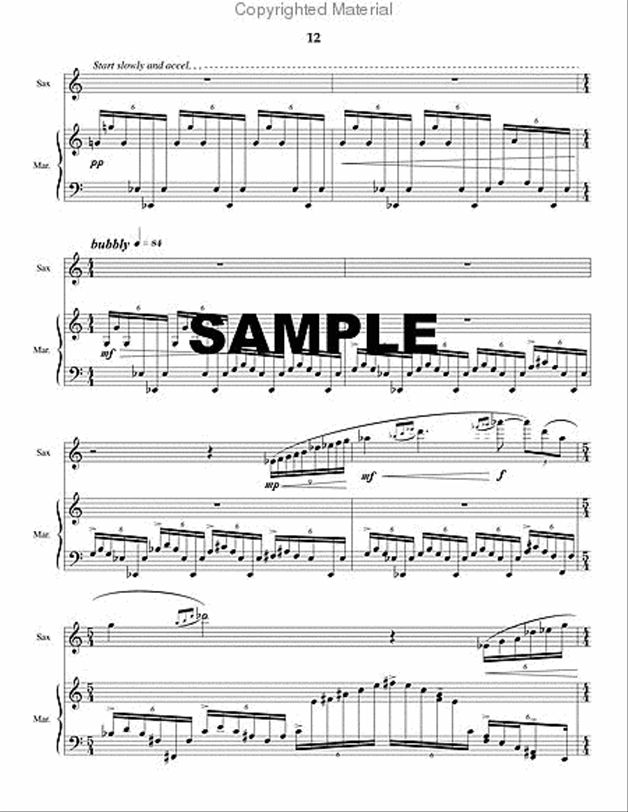Strange Dreams (score & parts) Clarinet scores gallery preview page 6