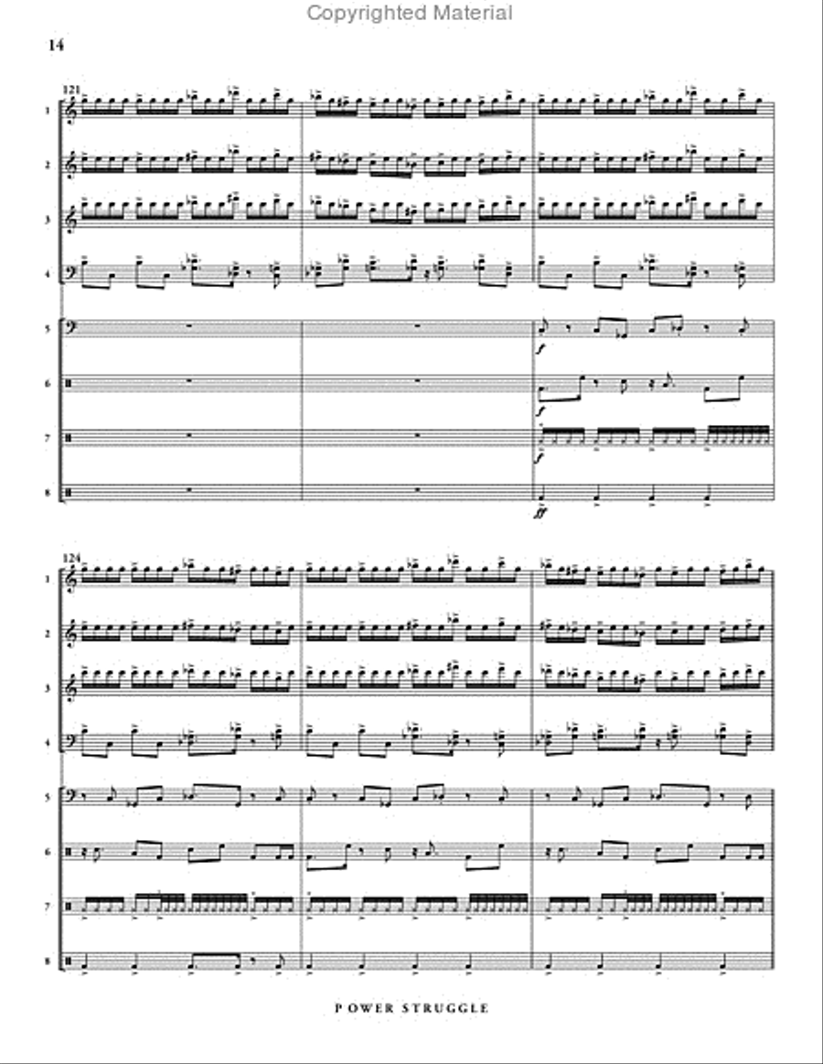 Power Struggle Percussion Ensemble scores gallery preview page 15