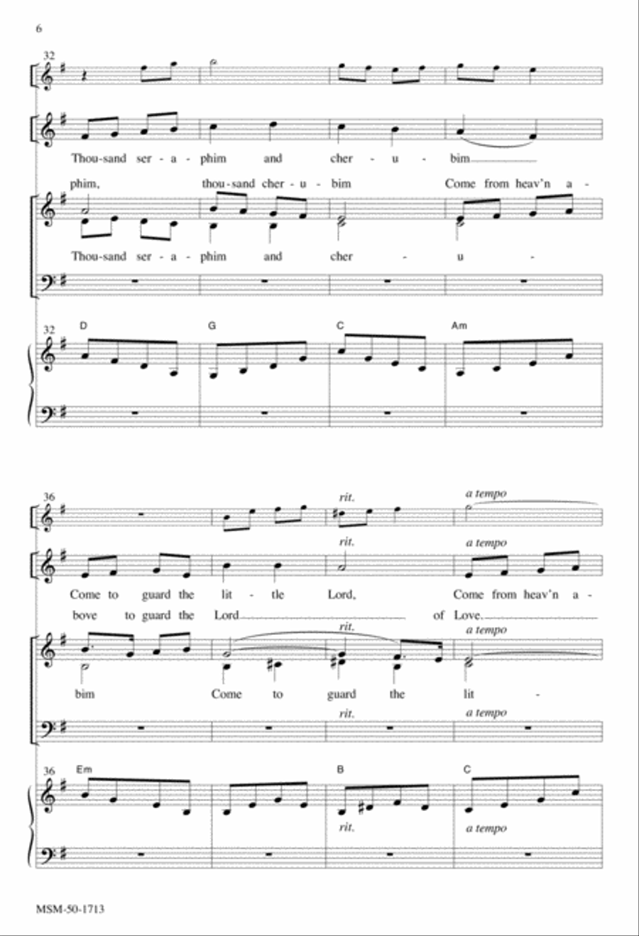 The Sleep of the Infant Jesus 4-Part scores gallery preview page 6