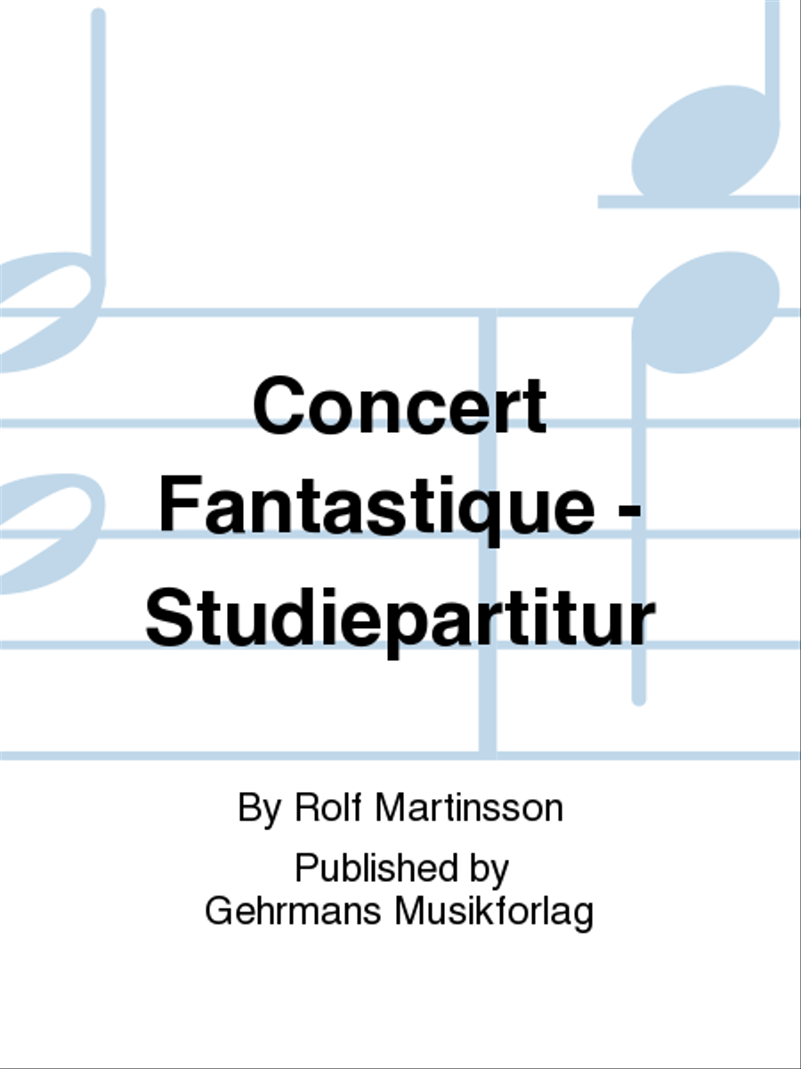 Concert Fantastique - Studiepartitur Orchestra scores gallery preview page 1