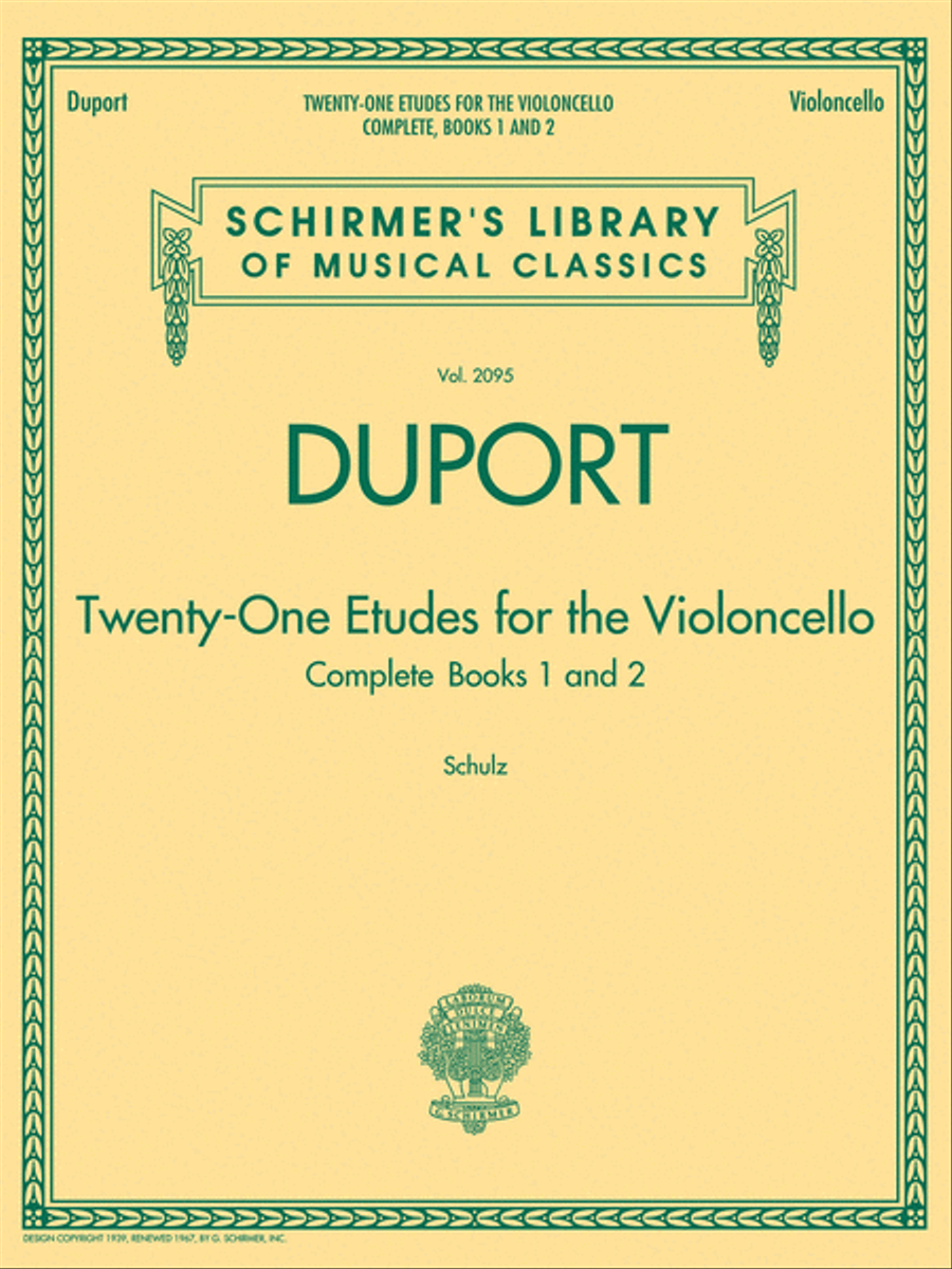 Duport – 21 Etudes for the Violoncello, Complete Books 1 & 2