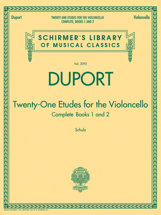 Book cover for Duport – 21 Etudes for the Violoncello, Complete Books 1 & 2