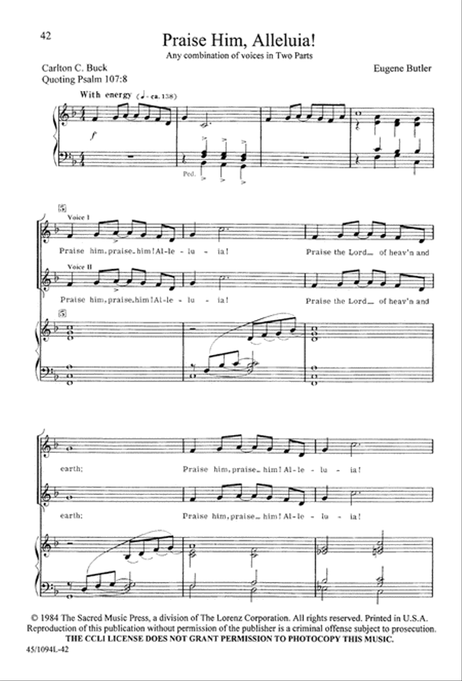 10 Anthems for about 10 Singers Unison Choir scores gallery preview page 42