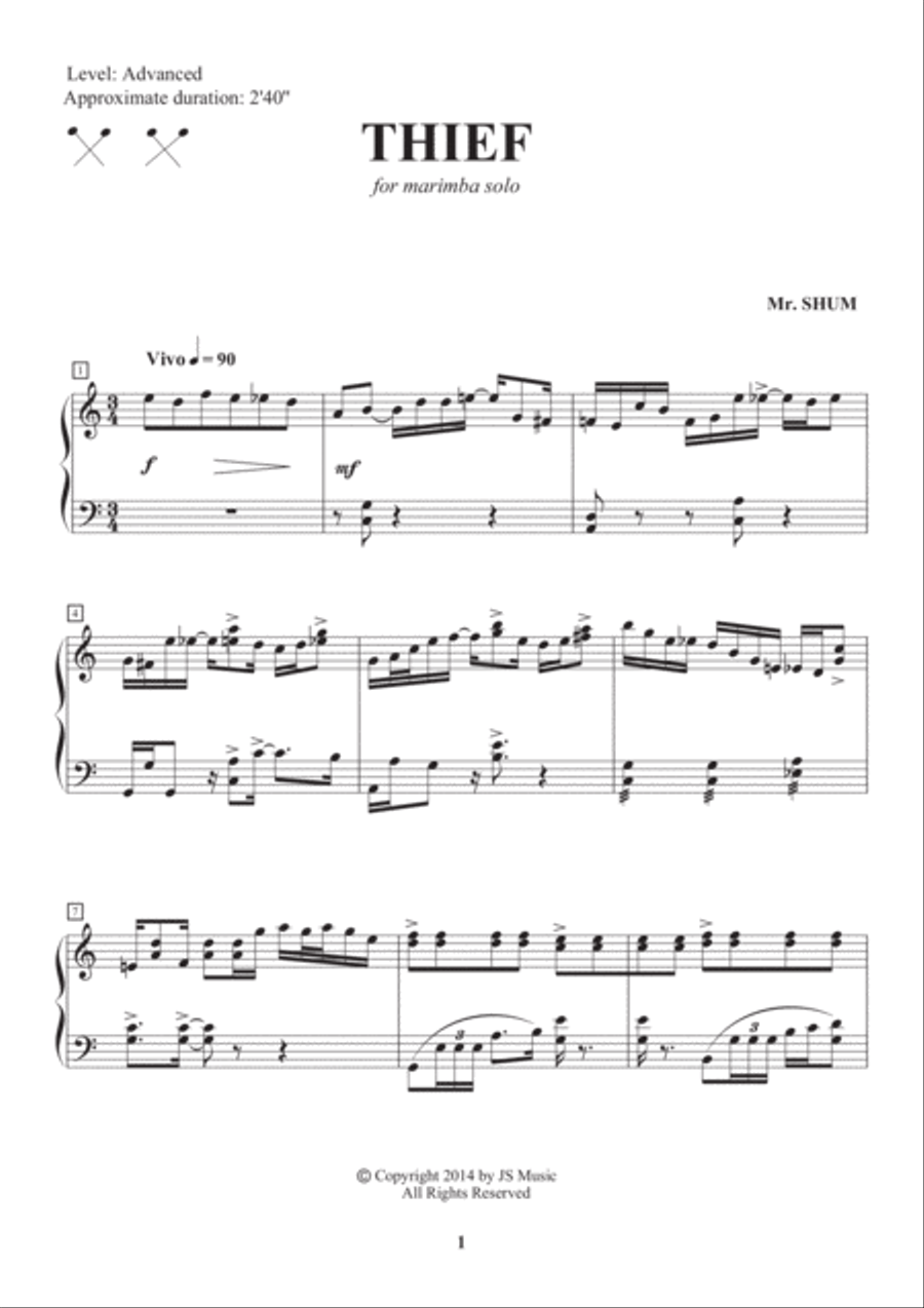 Thief Thief Marimba scores gallery preview page 2