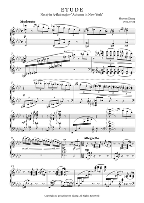 Etude No.17 in A-flat major "Autumn in New York"