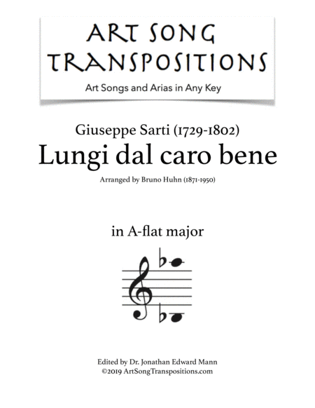 SARTI: Lungi dal caro bene (transposed to A-flat major)