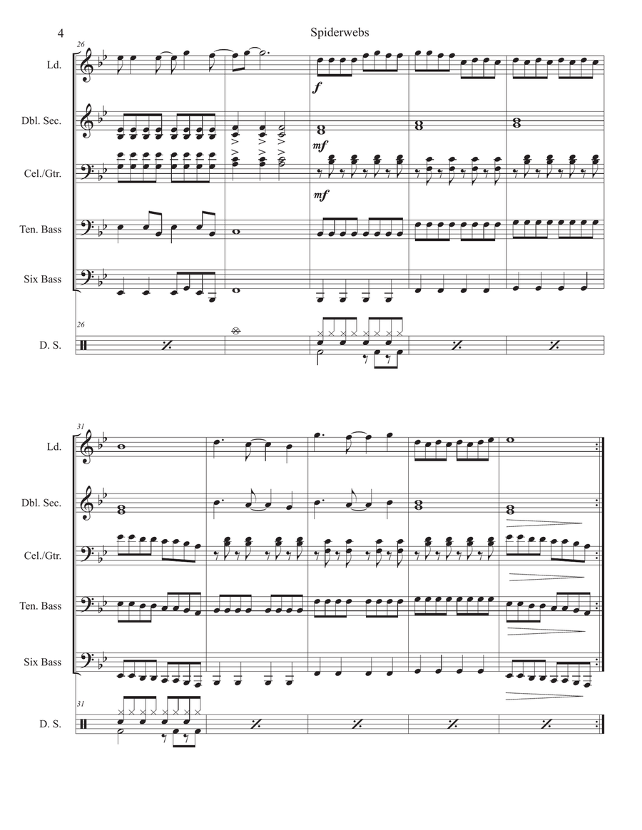 Spiderwebs Steel Drum Band scores gallery preview page 5
