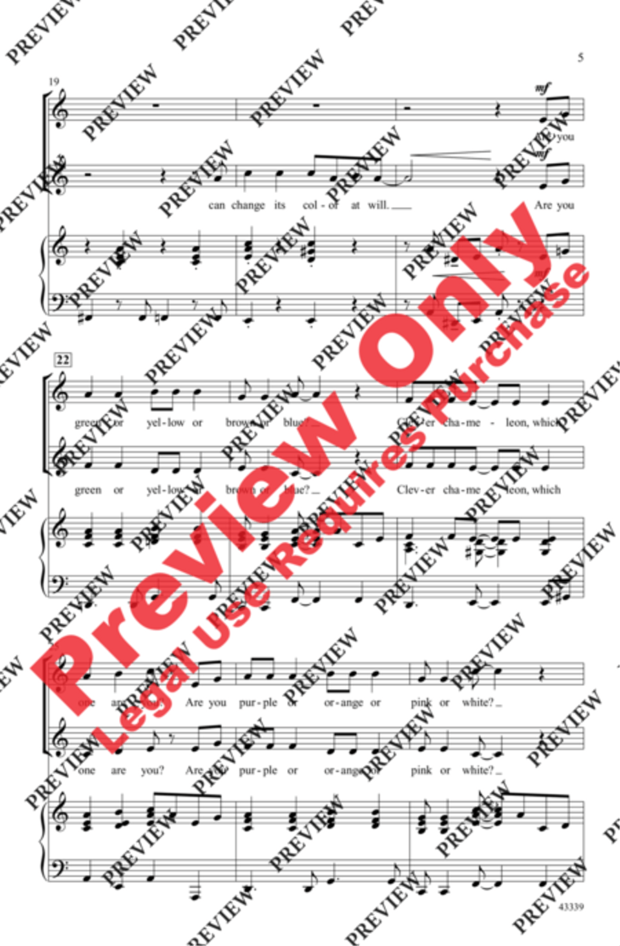 Clever Chameleon 2-Part scores gallery preview page 14