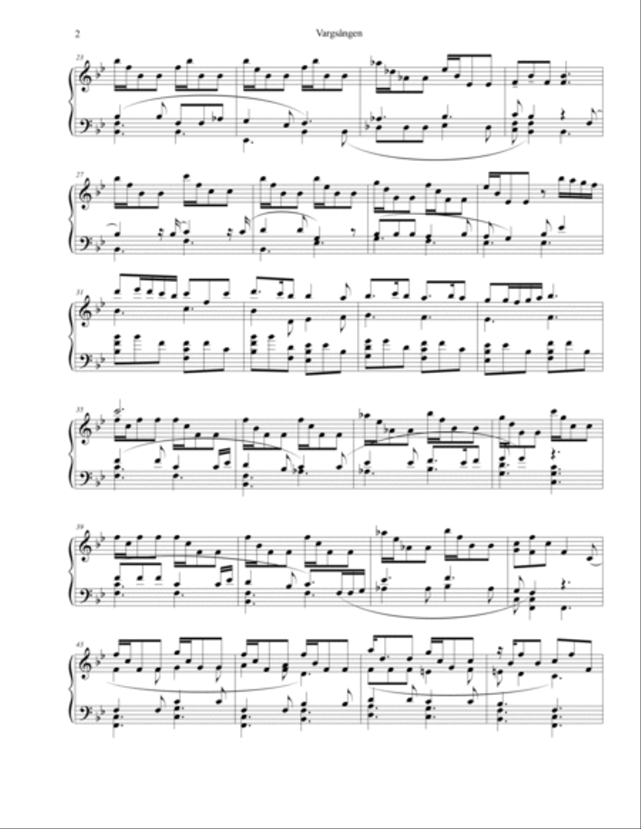 Vargsangen Piano Solo scores gallery preview page 2