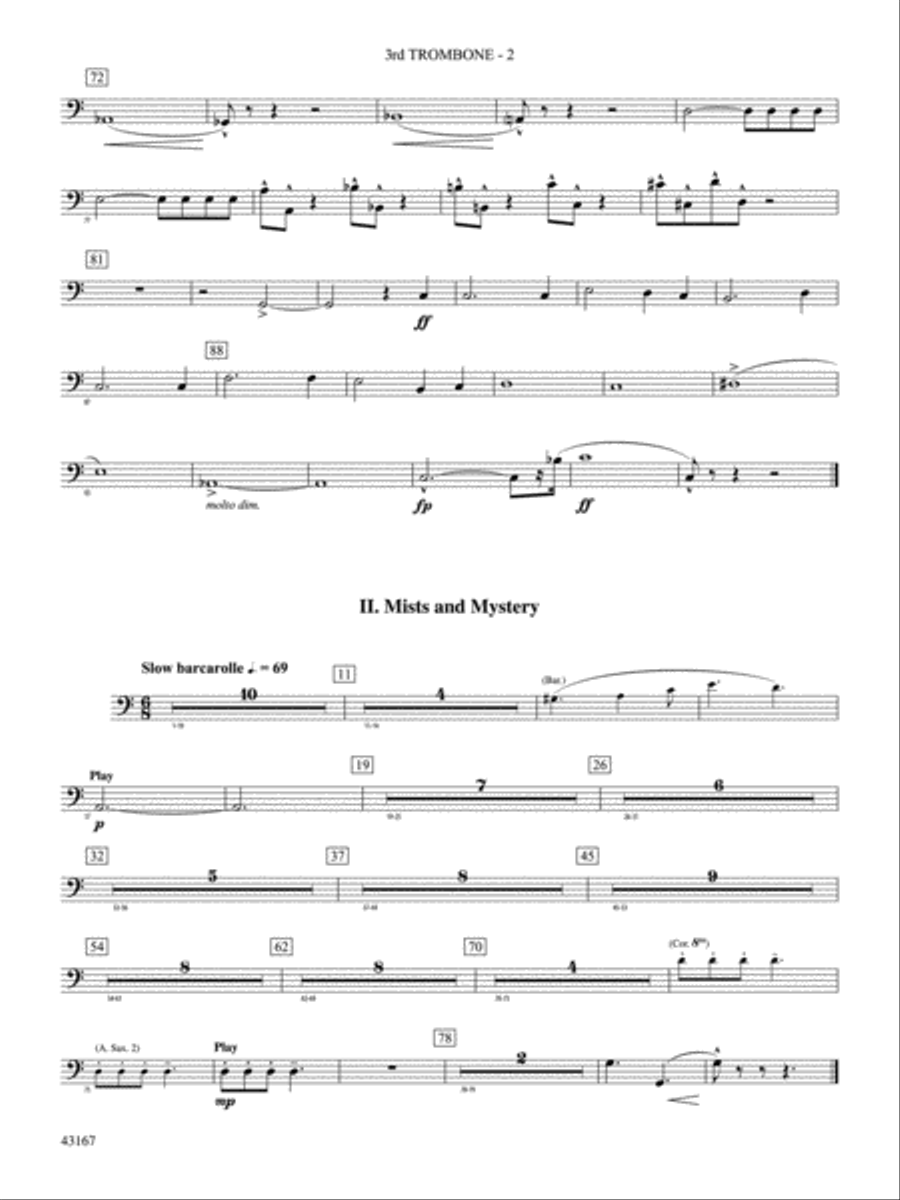 Down to the Sea in Ships (from the NBC TV Film Project 20): 3rd Trombone Concert Band scores gallery preview page 3