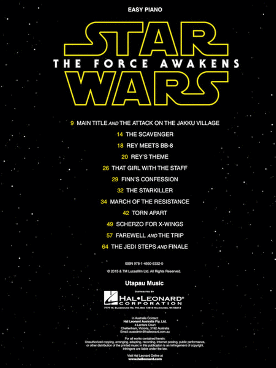 Star Wars: Episode VII - The Force Awakens Easy Piano scores gallery preview page 2