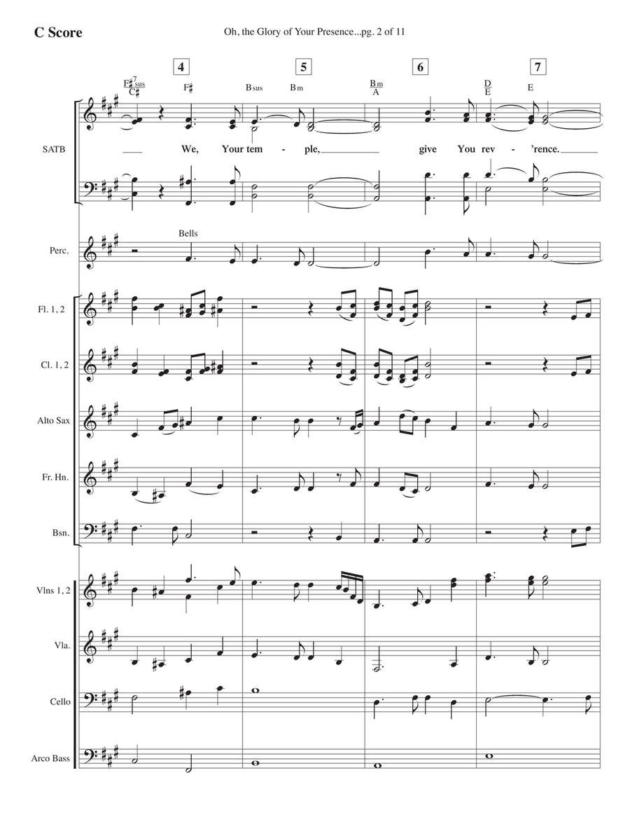 Oh, The Glory Of Your Presence 4-Part scores gallery preview page 2