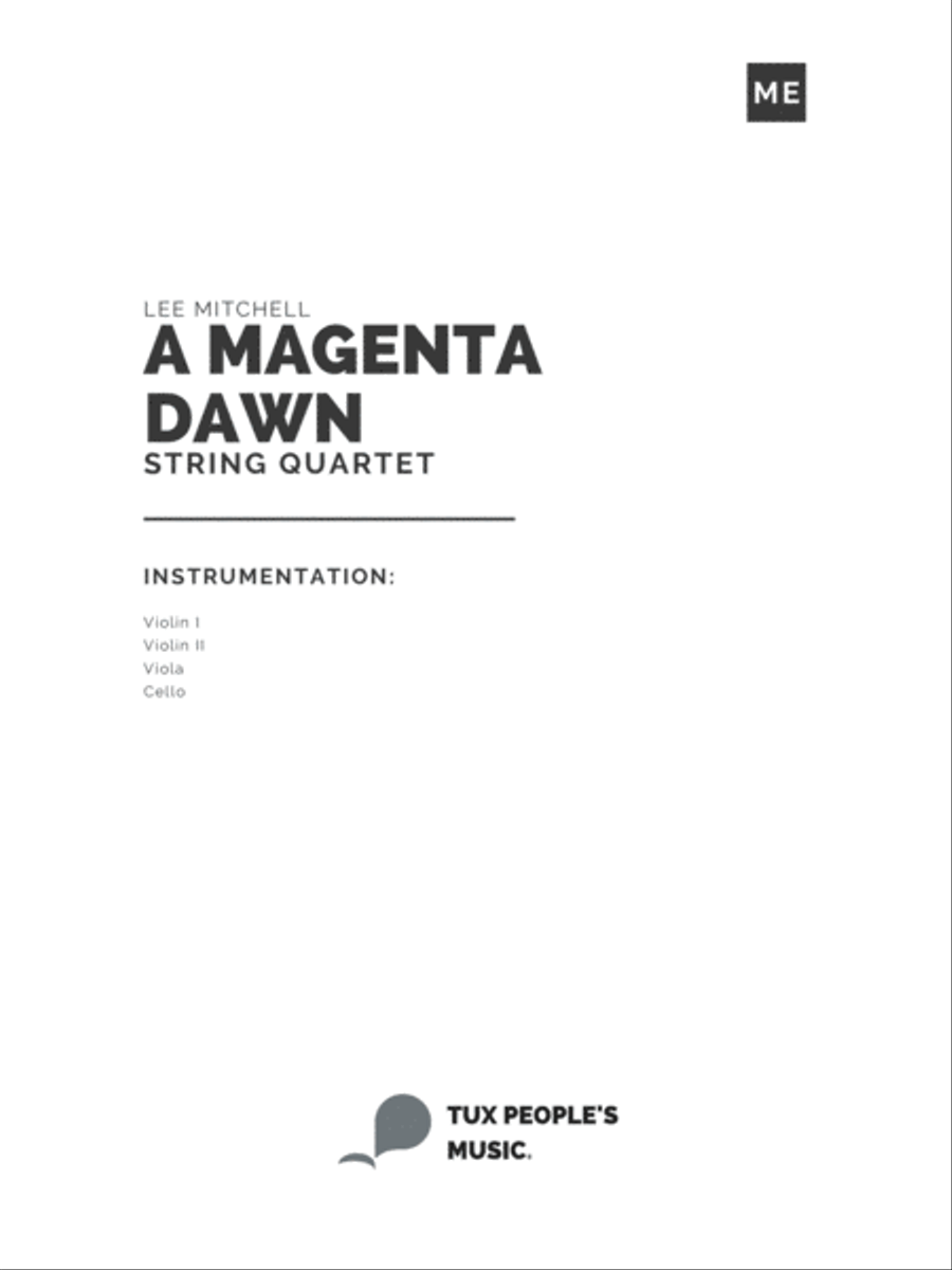 A Magenta Dawn A Magenta Dawn String Quartet scores gallery preview page 2