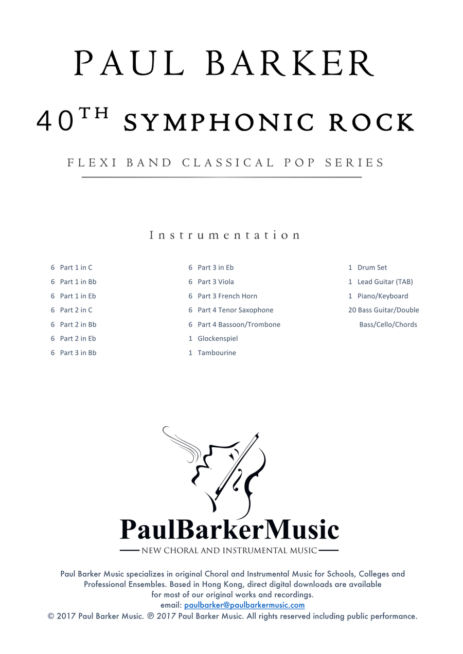 Mozart's 40th Symphonic Rock! (Flexible Instrumentation) Concert Band scores gallery preview page 2