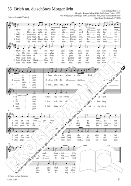 Chorbuch zum EG: K/F (ab 10 Ex)