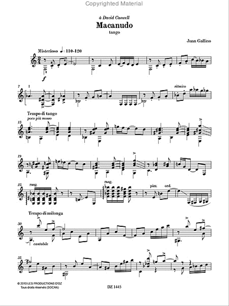 Macanudo Classical Guitar scores gallery preview page 2