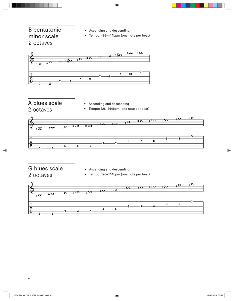 LCME Electric Guitar Handbook 2019 - Grade 2 Electric Guitar scores gallery preview page 6
