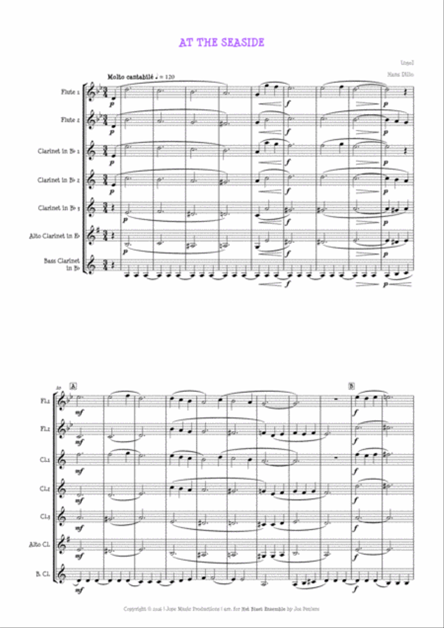 At The Seaside Woodwind Ensemble scores gallery preview page 2