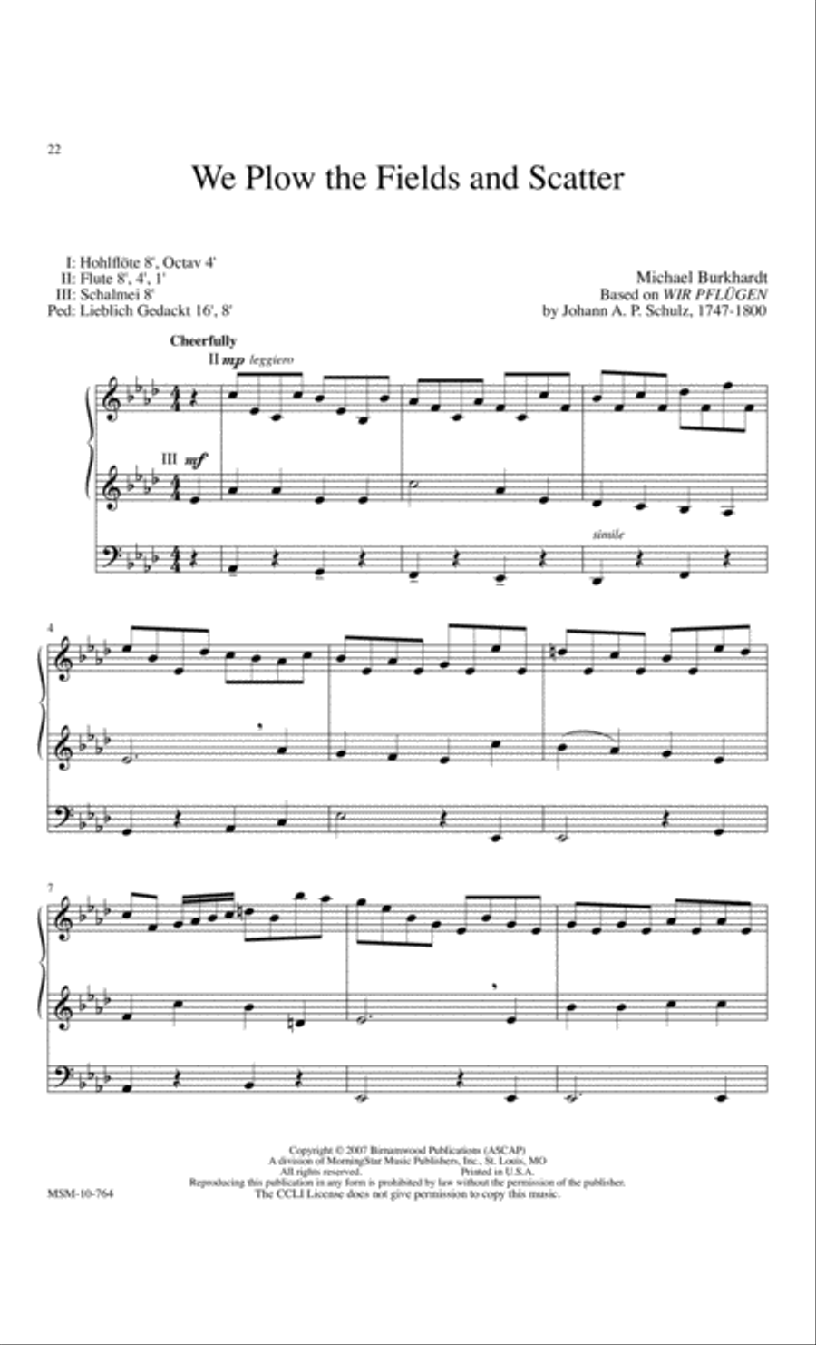 Praise and Thanksgiving, Set 7 Organ scores gallery preview page 6
