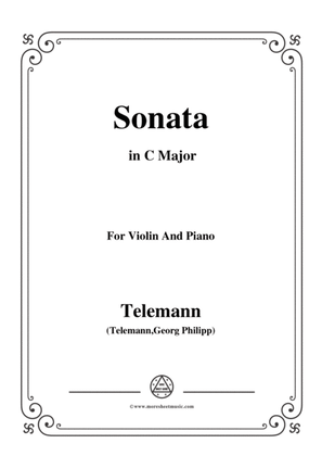 Book cover for Telemann-Sonata,for Violin and Piano