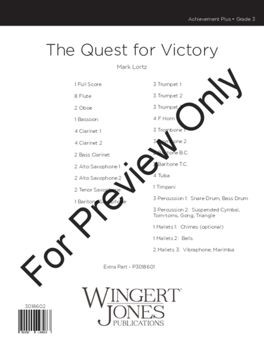 The Quest for Victory - Full Score