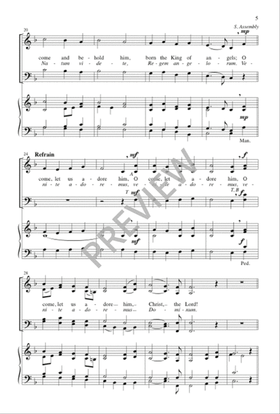 O Come, All Ye Faithful 4-Part scores gallery preview page 6