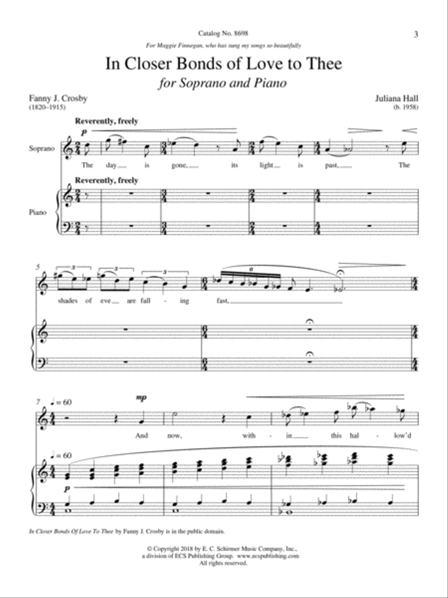 In Closer Bonds of Love to Thee Soprano Voice scores gallery preview page 2
