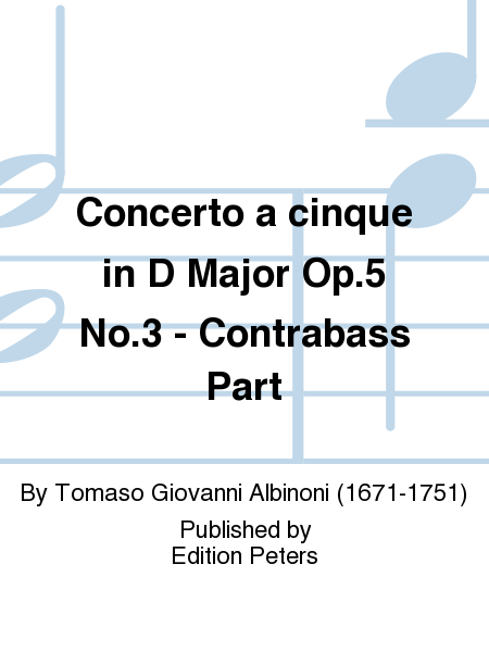 Concerto a cinque in D Major Op. 5 No. 3
